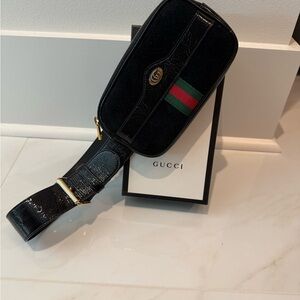 Gucci Black Leather Belt Bag
